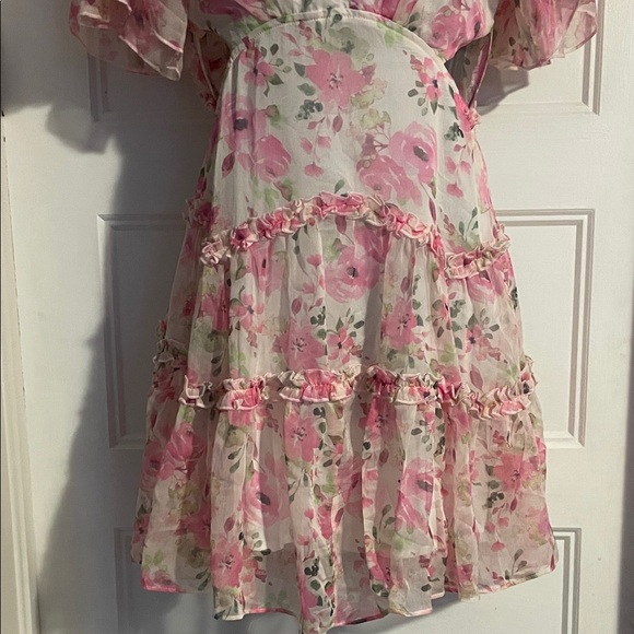 Hello Molly Pink Floral Mini Dress - Picture 5 of 11
